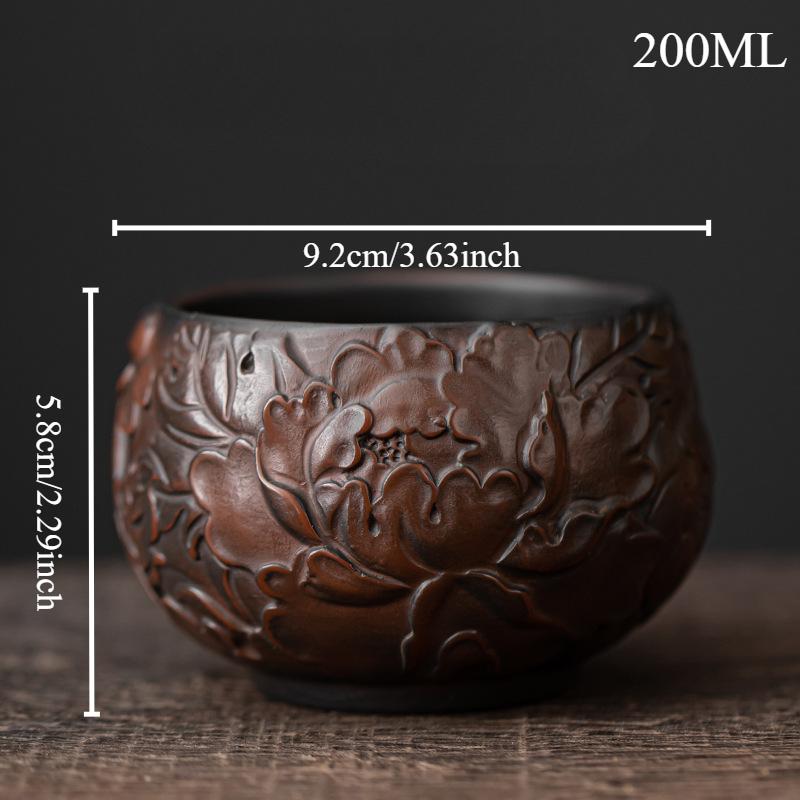 

Ручная работа, фиолетовая керамическая чашка для чая, домашний ежедневный чайный сервиз, китайская керамика, кунг-фу