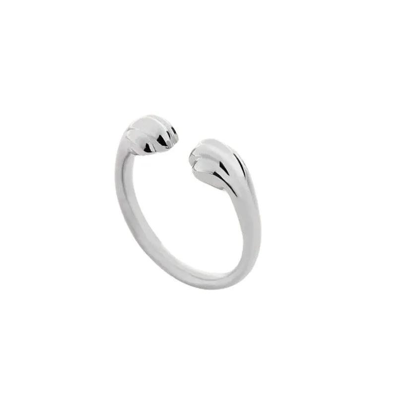 Cute Cat Paw Print Ring for Women Girls Cat Claw Embrace Tightly Design Open Rings Fashion Party Birthday Finger Rings Gifts