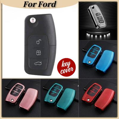 Car Remote Key Cover Case for Ford Mondeo Ecosport Focus 2 Fiesta Falcon Territory Galaxy Soft TPU Key Folding Accessories