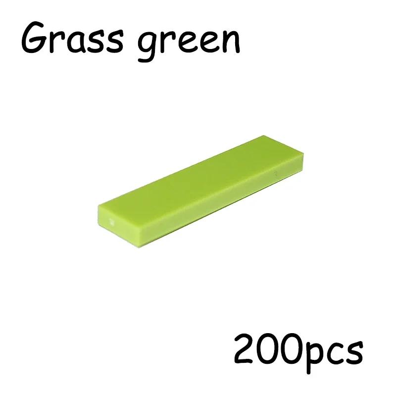Non-Toxic 200Pcs Size 1X4 Bricks Flat Tile Moc Assemble Particles 2431 Smooth 1*4 Building Blocks Diy Educational Creative Toy For Kids