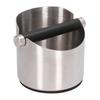 Stainless Steel Coffee Dump Bin Rubber Base Espresso Knock Box Stainless Steel Knock Box  Home Use