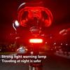 LED Ultra Bright Red Bicycle Lights USB Rechargeable Riding Taillights Road Bike Equipment Accessories Long-range Warning Lights