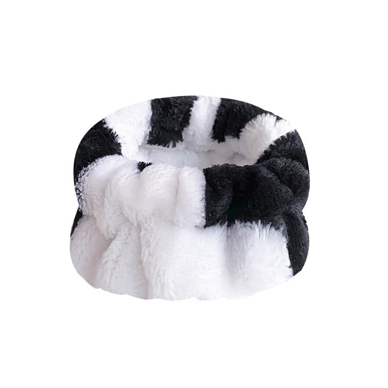 Women's Flannel Spa Headband & Wristband Set, Absorbent Wrist Bands for Face Wash