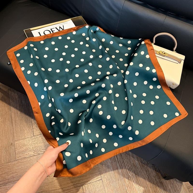 Mother's Day Silk Scarf Muse Festival Gift Simulation Silk Silk Scarf Premium Spring and Summer Square Scarf 71 Silk Decorative Small Scarf