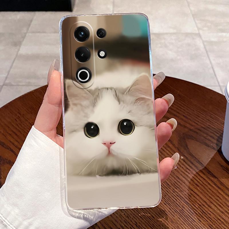 For Itel S25 Ultra (S686LN) Case ITEL S25 (S685LN) Cases Clear Silicone Coque Soft TPU Back Cover Cute Rabbit Cat Phone Case