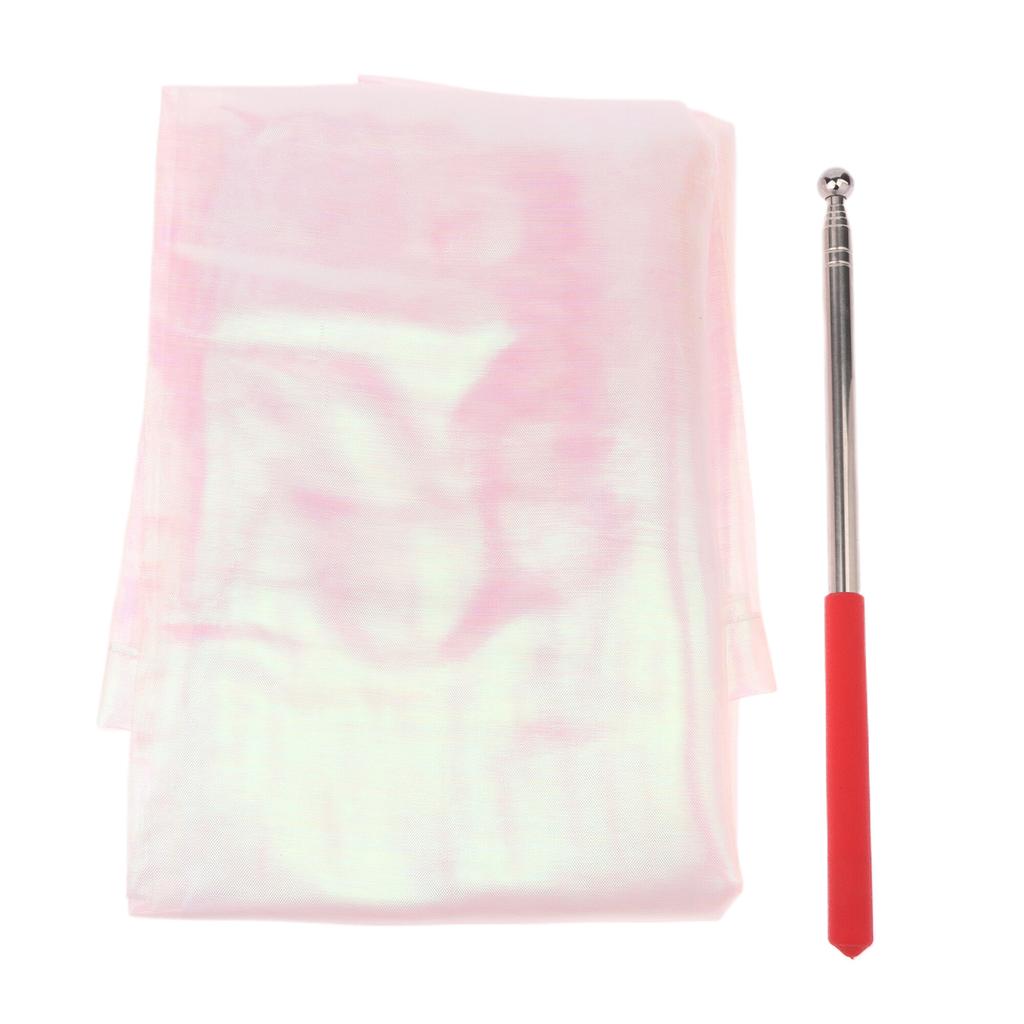 Belly Dance Props Flag Church Performance Accessories 190*140Cm Gradual Colors Belly Dance Props Semicircle Flags With Sticks