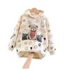 Girls' Velvet Hooded Autumn/Winter Sweatshirts – Thick, Fashionable Korean Style Casual Tops for Baby Girls