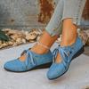 Autumn New Elegant Temperament Flat Lace-Up Single Shoes Women'S All Seasons Spring Style Shallow Mouth, Women Shoes