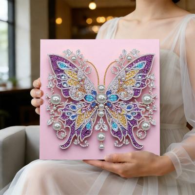 DIY Pearl Art Painting Set with Frame 25x25cm Diamond Art Pearl Painting Kit for Adults Beginners Gift Idea Home Wall Decor