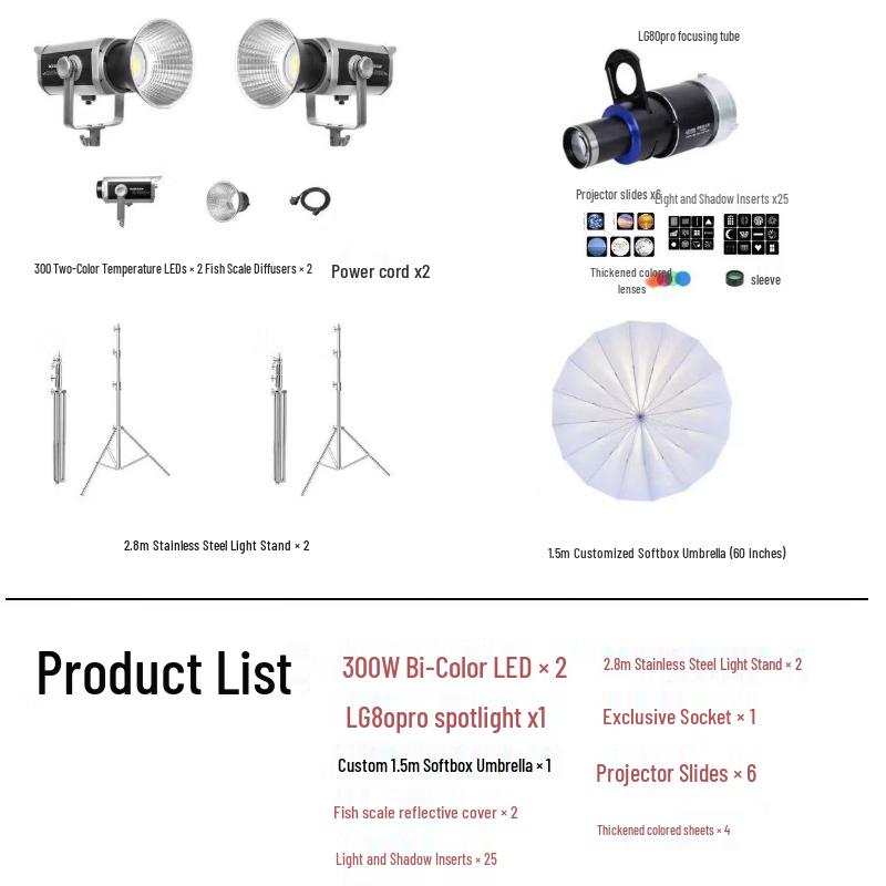 YONGEER 300W LED Studio Fill Light