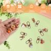 30Pcs Resin Capybara Keychain Charm Set 3D Capybara Keychain Backpack Pendant Mini Cartoon Purse Car Keyrings Handbag Decoration