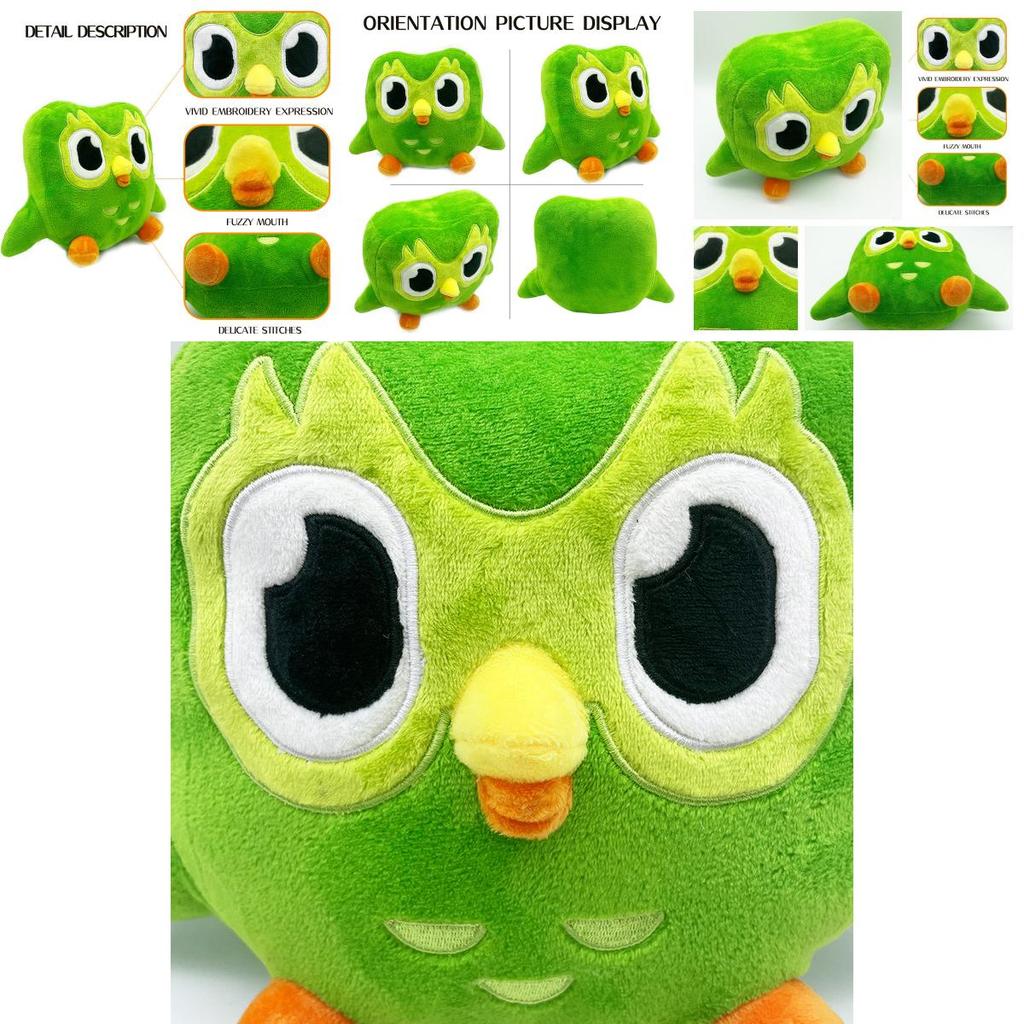 Duolingo 10 Year Anniversary Green Owl Gift Plush Toy Kids Doll