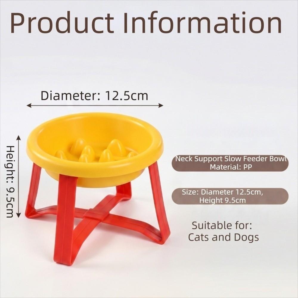 With Stand Slow-Feeding Bowl Bite-resistant Anti-Overturning Bowl Elevated Cat Bowl Outdoor Use