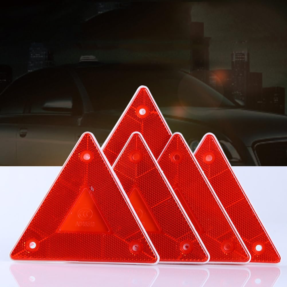 Ledmomo Triangular Reflector 5 Pcs Reflector Triangle Indicator for Car Slow Speed Car Marks,