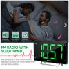 Digital Alarm Clock Radio with Dual Alarm Dimmer 9-inch LED Display FM Radio Sleep Timer Adjustable