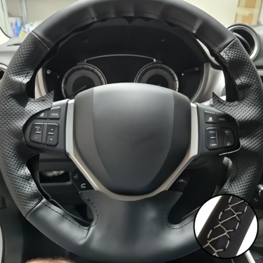 Car Accessories Hand-stitched Car Steering Wheel Cover Microfiber Leather For Suzuki CELERIO S-CROSS SX4 Vitara 2013-2015