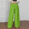 Women's Casual Christmas Print Elastic Waist Loose Fit With Plush Wide Leg Pants