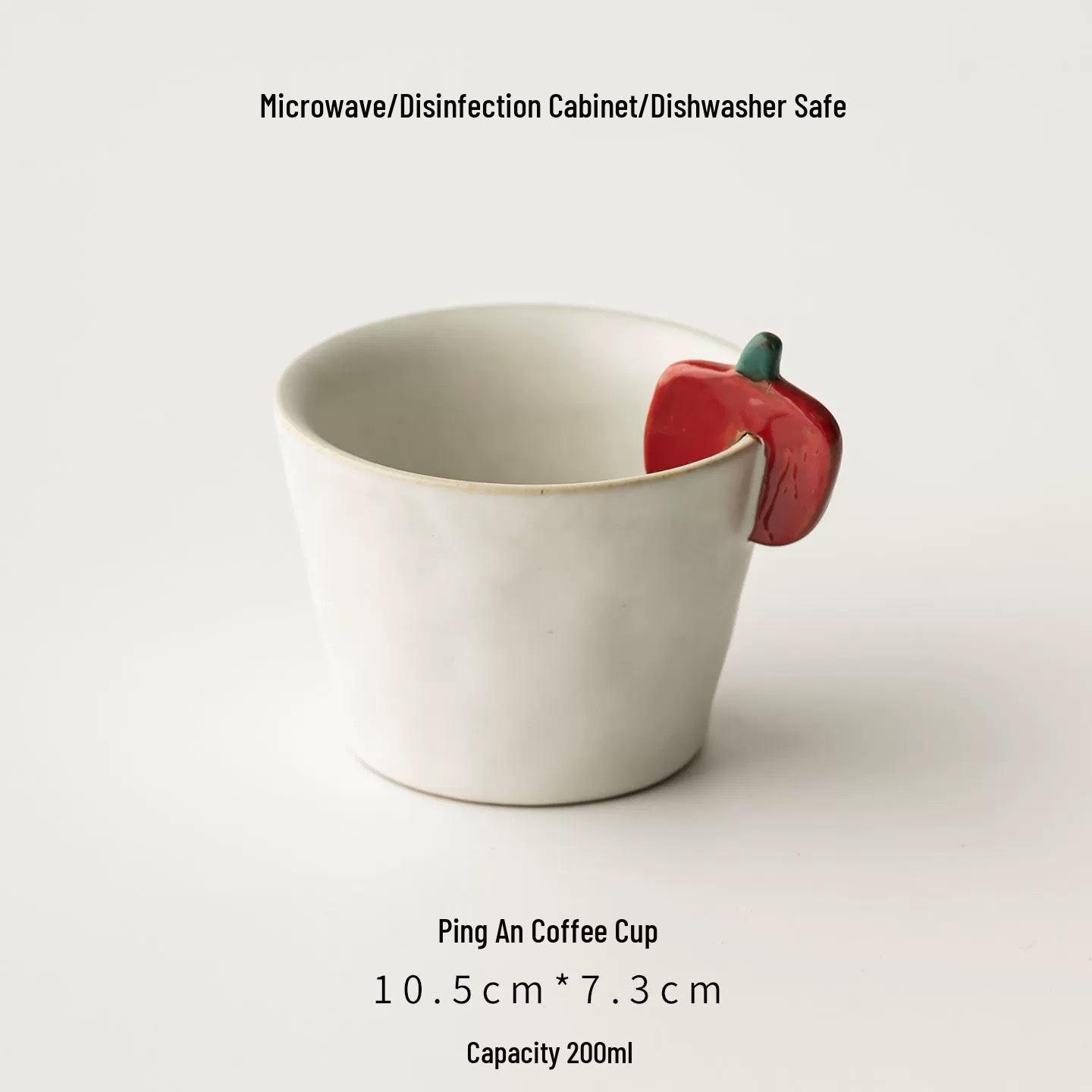 Wabi-Sabi Style Hand-Painted Pink-White Retro Japanese Latte Mug 250ml