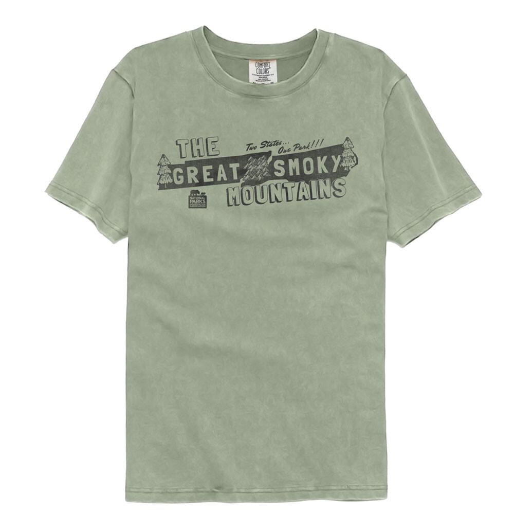 United States National Parks The Great Smoky Mnts 2 States 1 Park Men T Shirt XXXL