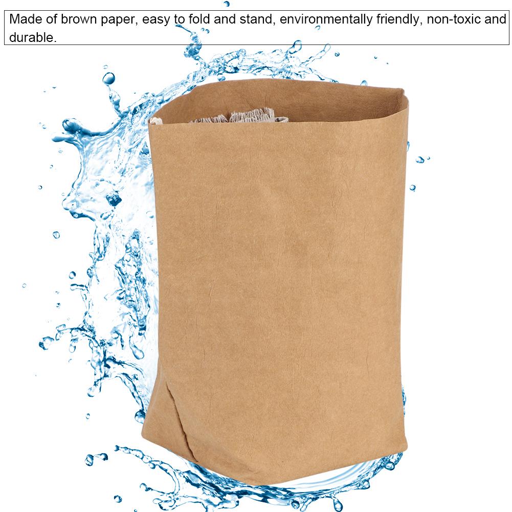 Multi Functional Storage Bag Washable Thick Recyclable Brown Paper Bag with Large Capacity (XL)