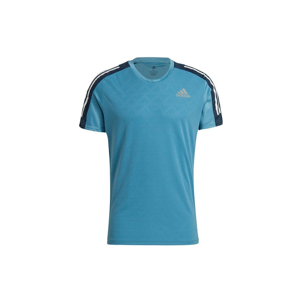 Adidas Own The Run Tee Short-Sleeve Running Shirt Men Tops Blue GM6003