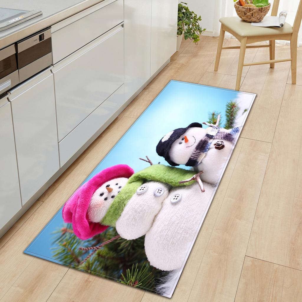 Christmas Kitchen Sand Carpet Doormat Long Floor Mat