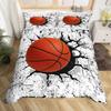 Basketball Bettwäschebezug Ball Sport Thema Basketballplatz Bettwäsche Set Einzelbett Queen Basketball Steppdeckenbezug für Jungen Mädchen Zimmer Dekoration