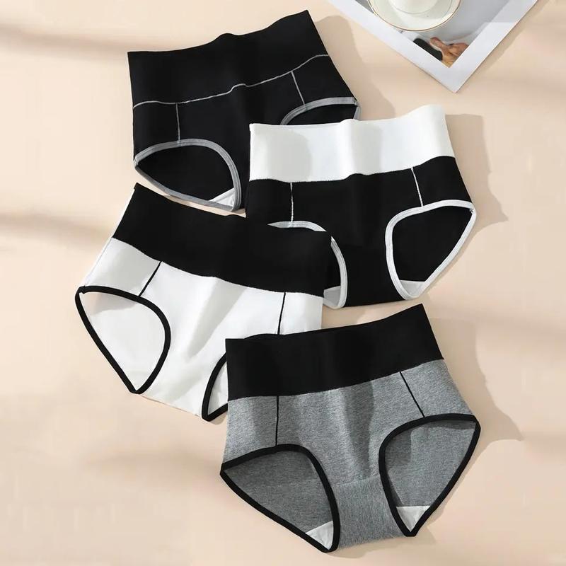 

4 шт./компл. Женские трусики больших размеров с высокой талией, формирующее тело нижнее белье, мягкие хлопковые трусы, женское сексуальное нижнее белье XL