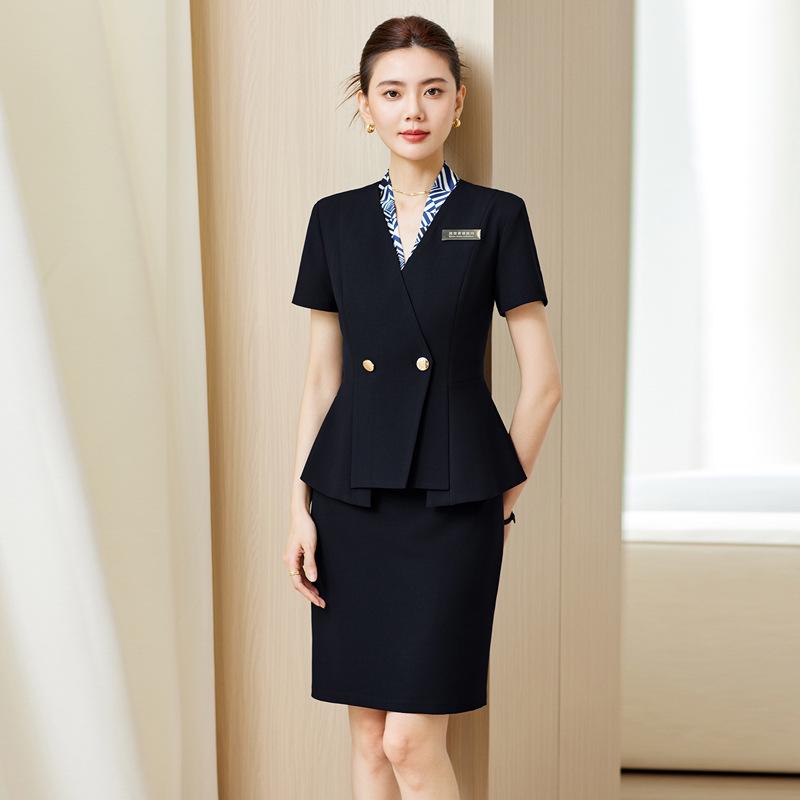 

2026 Women s Professional Suit Set: Stylish Workwear for Hotel Managers, Receptionists, Jewelry Stores, and Salons. XL