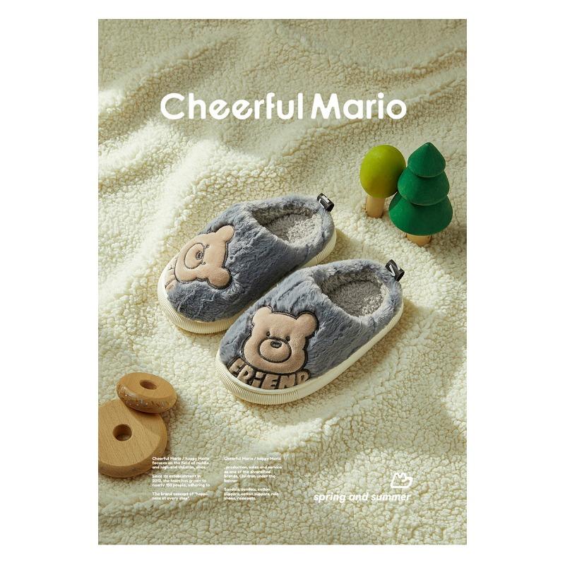 כפכפי כותנה לילדים נעלי הורה-ילד בנות מקורה חמות ללא החלקה חמוד ילדים גדולים ילדים נעלי בית לגברים