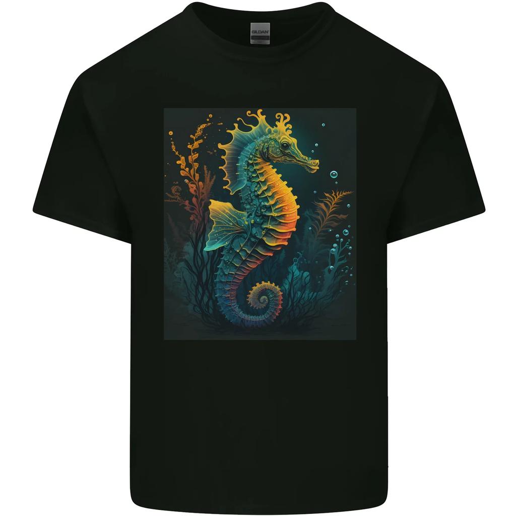 A Colourful Seahorse Kids T-Shirt Childrens