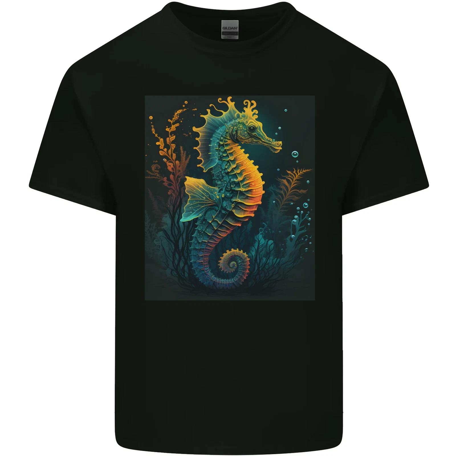 A Colourful Seahorse Kids T-Shirt Childrens M