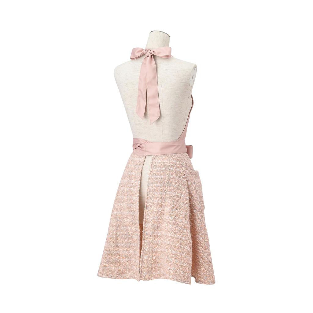 Francfranc Tweed Full Apron, Pink