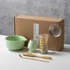 Japanese Style Matcha Tea Set Bamboo Whisk Scoop Ceramic Matcha Bowl Traditional Indoor Handmade Tea-making Tools 4/5pcs/set
