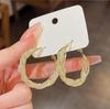 High-End Crystal Mesh Circle Earrings for Women - Fashionable and Elegant Design