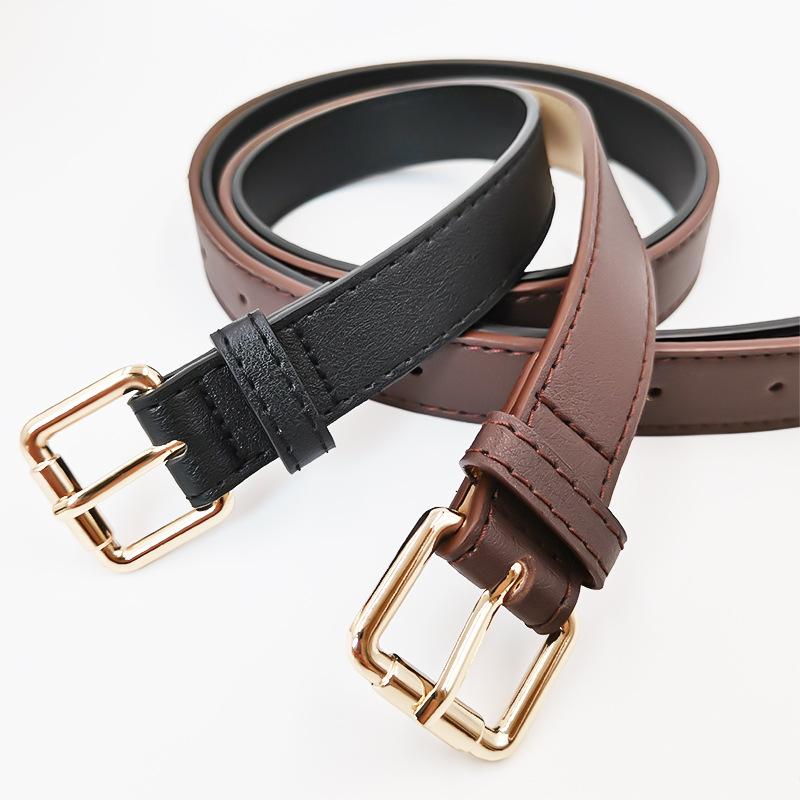 New Simple Women's Belt Korean Versatile PU Pin Buckle Belt Trendy and Fashionable Jeans Belt