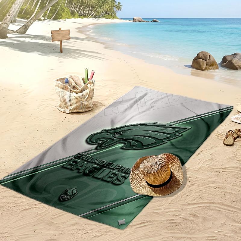 Asciugamano da Spiaggia Philadelphia Eagles Morbido Portatile Asciugatura Rapida?Asciugamano Asciutto Per Piscina Vacanza Estiva Sport all'Aperto