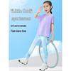 Girls' Summer Sports Set: High-Waisted Flared Pants and Sun Protection Short Sleeve for Parent-Child Yoga