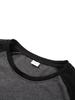 Herren Langarm Rundhals Raglan T-Shirt - Locker, Atmungsaktiv, Große Größen Basisschicht