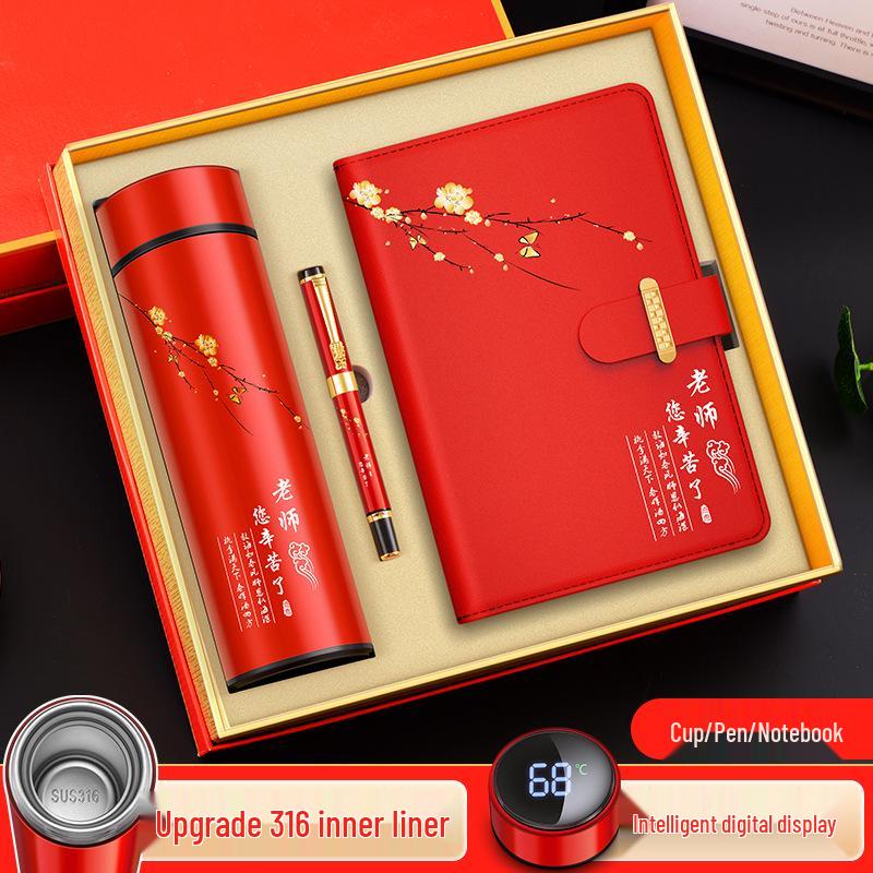 Elegant Notebook Gift Box Set for Female Homeroom Teachers: Graduation & School Anniversary