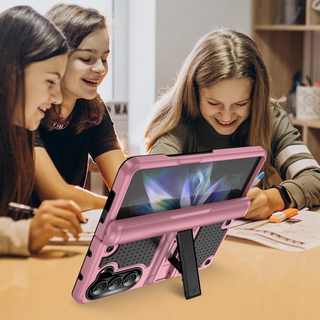 For Samsung Fold5 Anti-Drop Protective Folding Hinge Case for Samsung Galaxy Z Fold 5 Fold5 Non-Slip Kickstand Cases