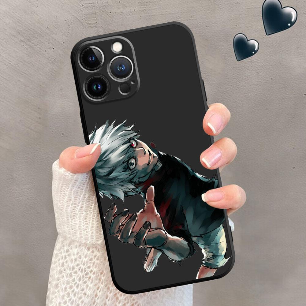 Japanisches Anime Tokyo Ghoul Japan Hülle für iPhone XR XS X 7 8 6S 13 Mini SE 14 Plus 12 11 Pro Max Stoßfeste TPU Weiche Hüllen