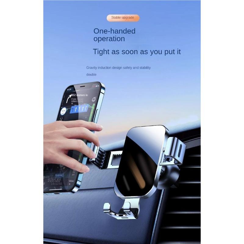 [Legering] Metall Biltelefonholder High-End Stall Car Vent Dedikert Universal Universal Navigation Holder Ny (Krok stabil stil)