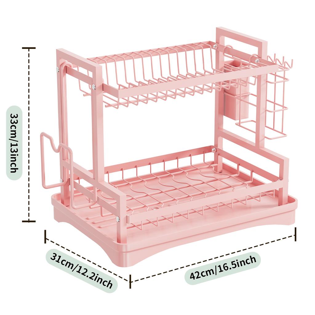 Kitchen rack, tableware drain rack, countertop, household multi-function, dish storage box, tableware collection~