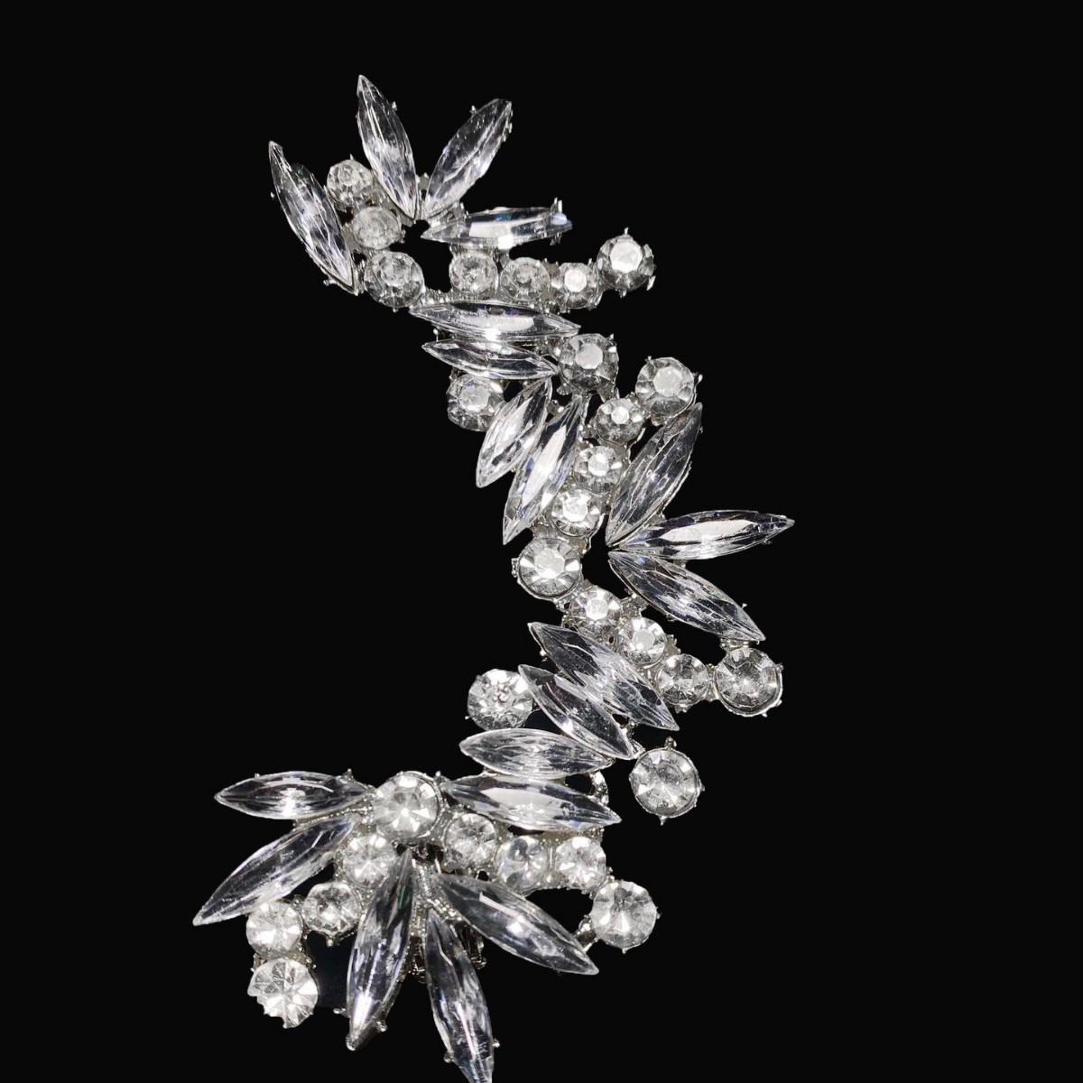 2025 Luxury Rhinestone Ear Clip for Women - Trendy, Non-Pierced European & American Style