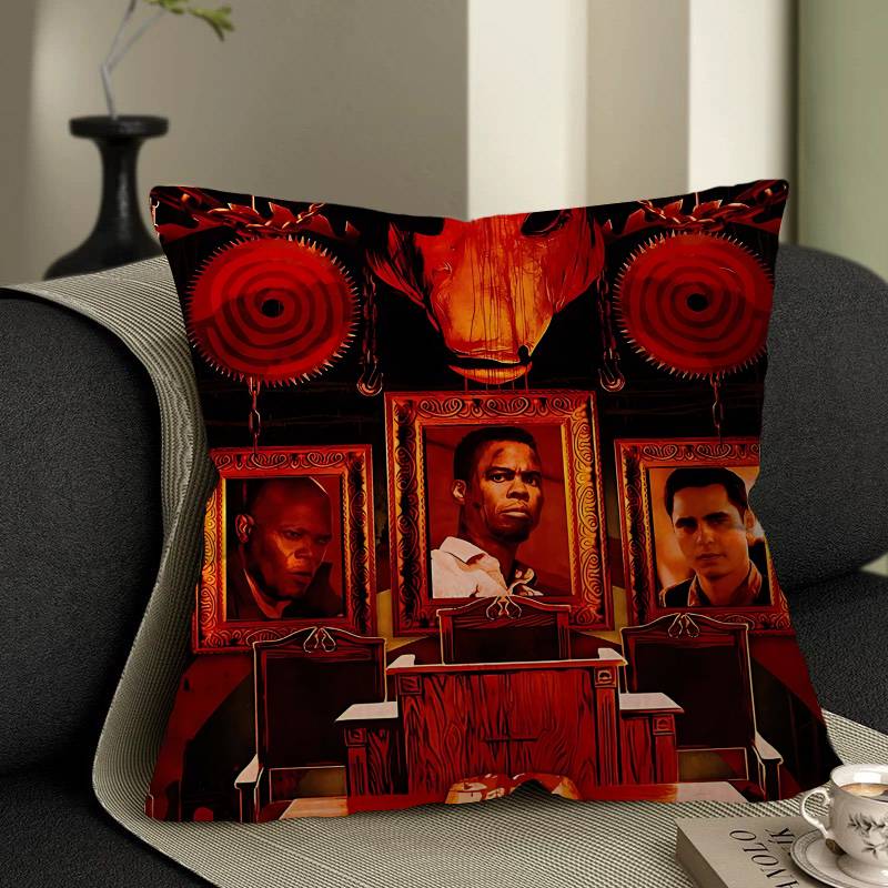Classic Horror Movie S-Saw Cushion Cover Inches Farmhouse Decor Home Throw Pillow Covers For Couch Decorations