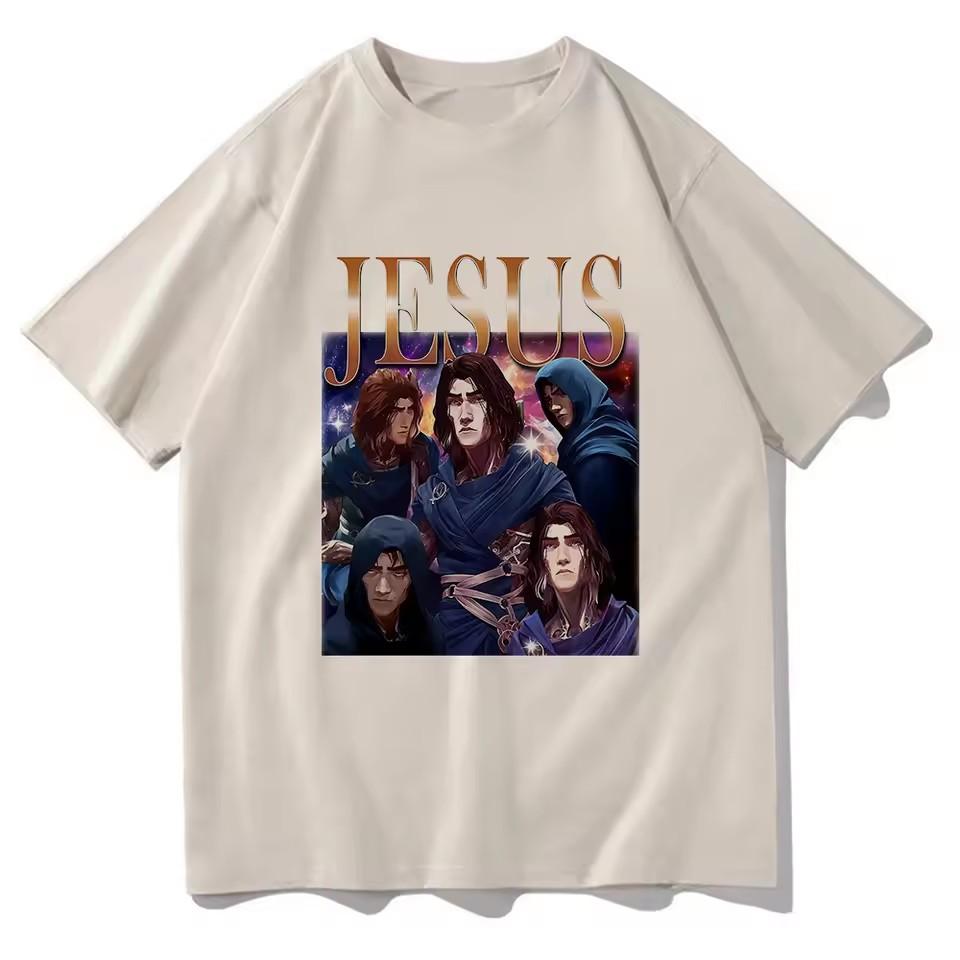 Arcane T shirt Caitlyn Kiramman T-shirts O-Neck Unisex Fashion Fans Short Sleeve Shirts Gift Vintage Streetwear Tops