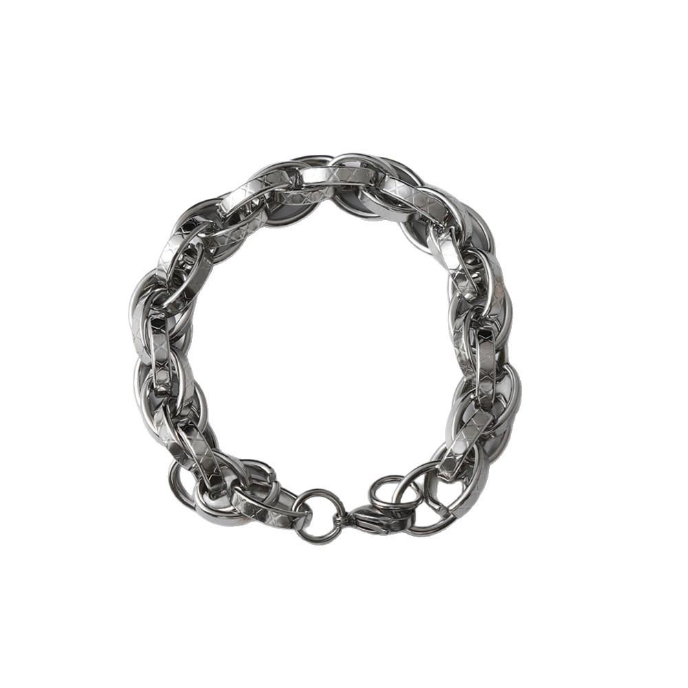 Men's Hip Hop Titanium Steel Bracelet: Trendy, Versatile, and Bold Style Accessory