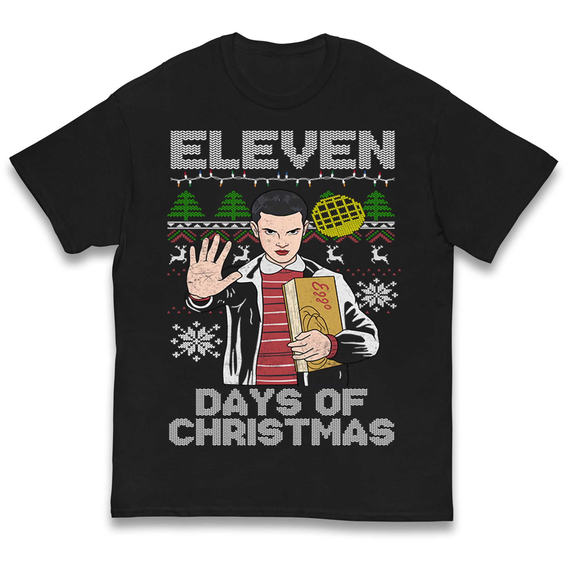 Stranger Things Eleven Days of Christmas Christmas Kids T Shirt 160
