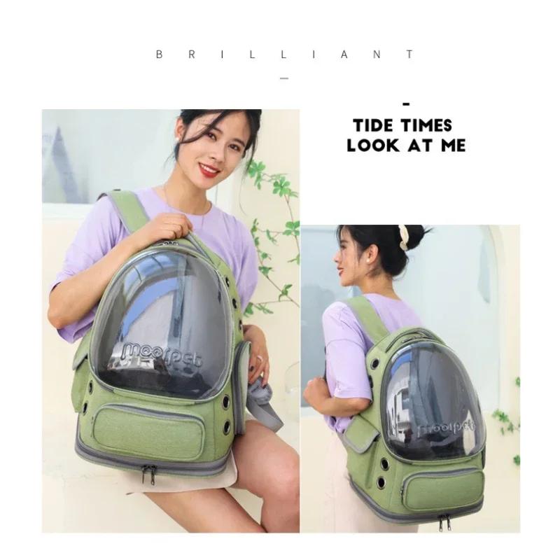 Pet Cat Backpack Astronaut Transparent Carrying Bag For Cat Puppy Breathable Kitten Outdoor Bags Space Capsule Cats Package